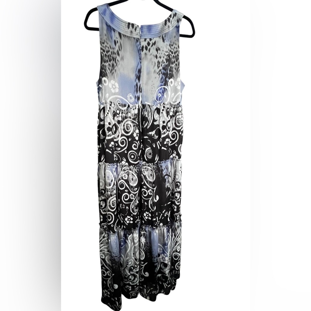 NAADAM Black and Gray Swirl Maxi Dress